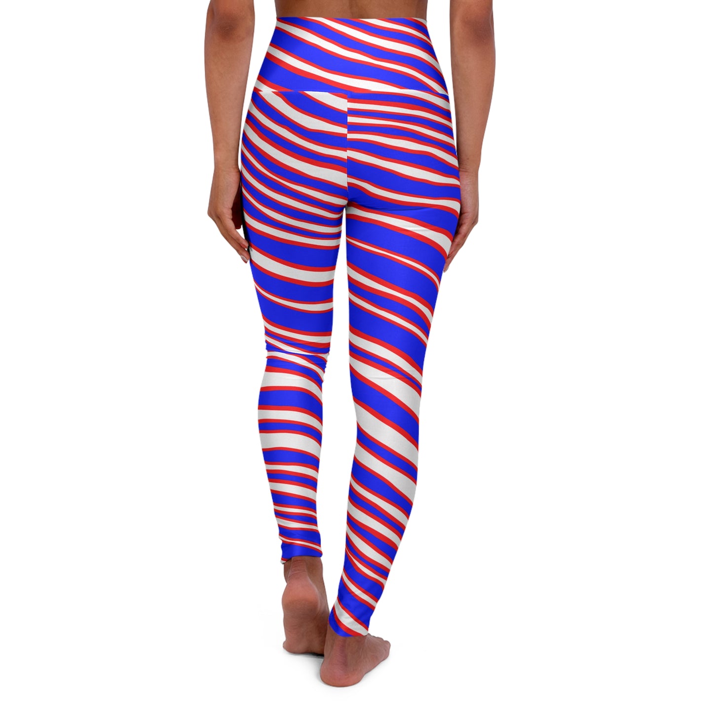 Buffalo Bills Striped High Waisted Yoga Leggings Hot with Blue Cheese™