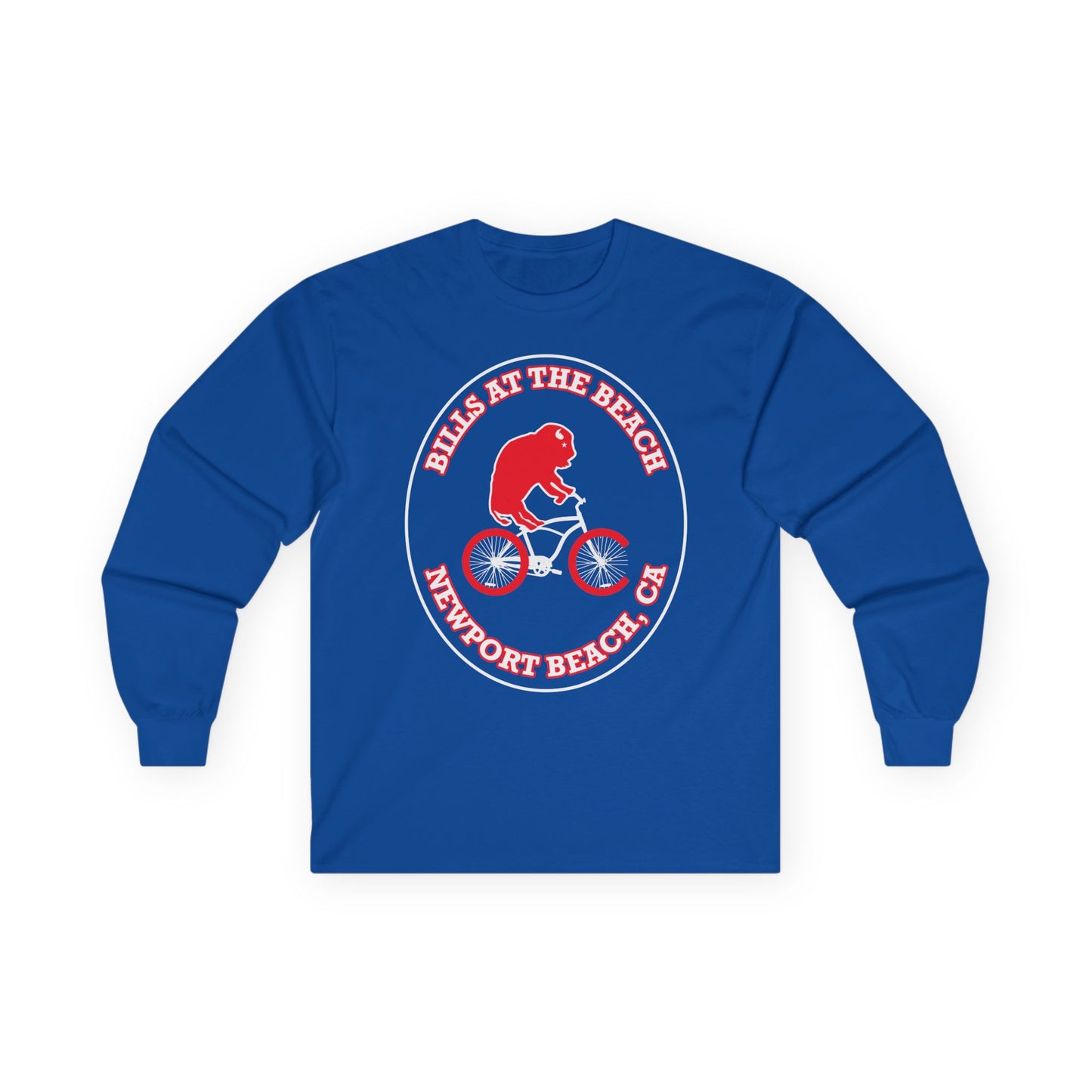 "Bills at the Beach" Newport Beach Long Sleeve Unisex T-Shirt