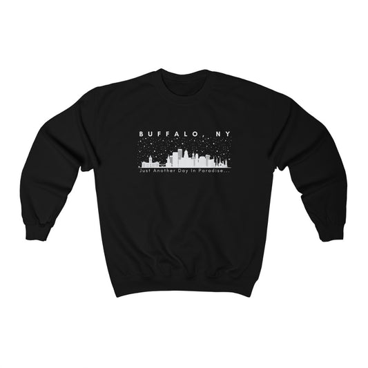 Buffalo Snowy Skyline Unisex Crewneck Sweatshirt